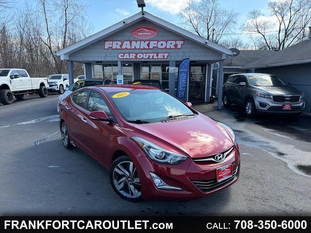 Red 2015 Hyundai Elantra Limited FWD Sedan Front-Wheel Drive Automatic