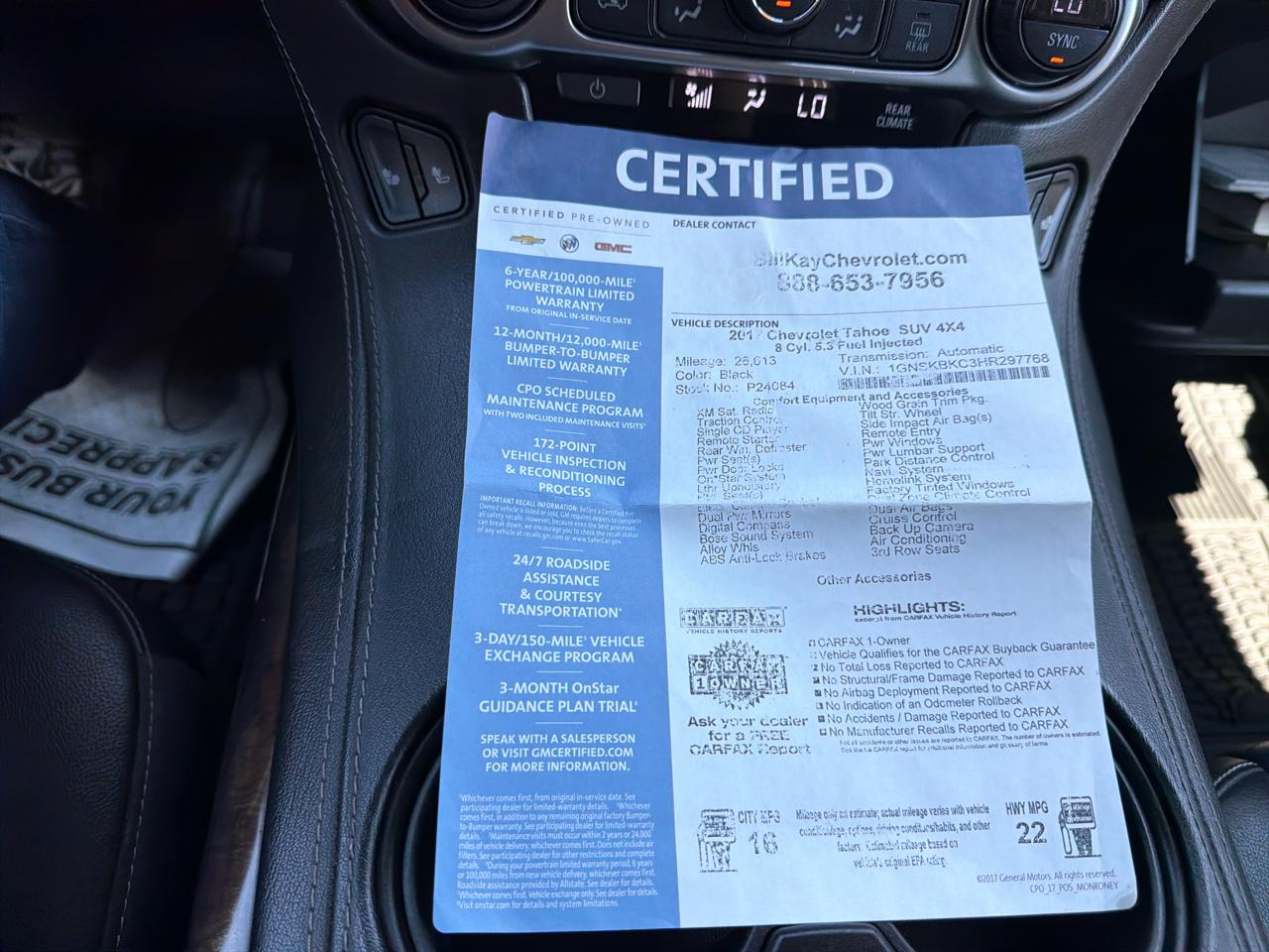Chevrolet Tahoe 4WD 4dr LT 2017