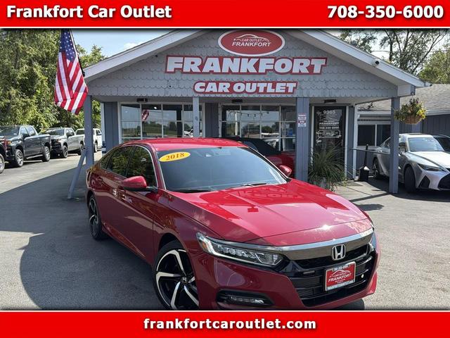 Red 2018 Honda Accord Sedan Front-Wheel Drive Automatic