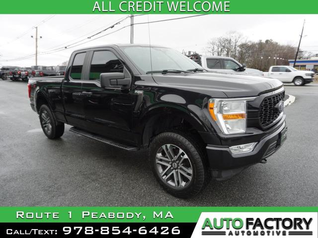 Black 2021 Ford F-150 XL SuperCab 4WD Pickup Truck Four-Wheel Drive Automatic
