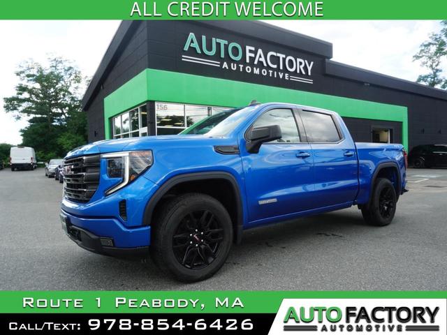 Blue 2023 GMC Sierra 1500 Pickup Truck Four-Wheel Drive Automatic