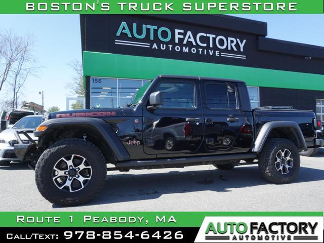 Black 2021 Jeep Gladiator Rubicon Crew Cab 4WD Pickup Truck Four-Wheel Drive Manual