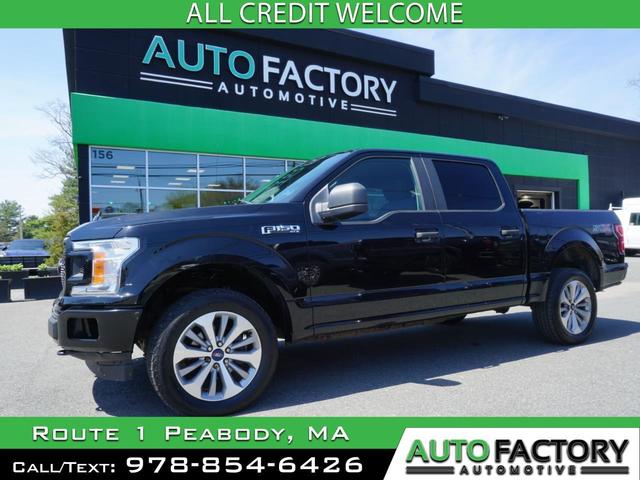 Black 2018 Ford F-150 XL SuperCrew 4WD Pickup Truck Four-Wheel Drive Automatic