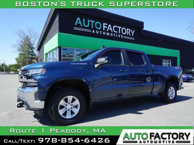 Blue 2019 Chevrolet Silverado 1500 LT Crew Cab 4WD Pickup Truck Four-Wheel Drive Automatic
