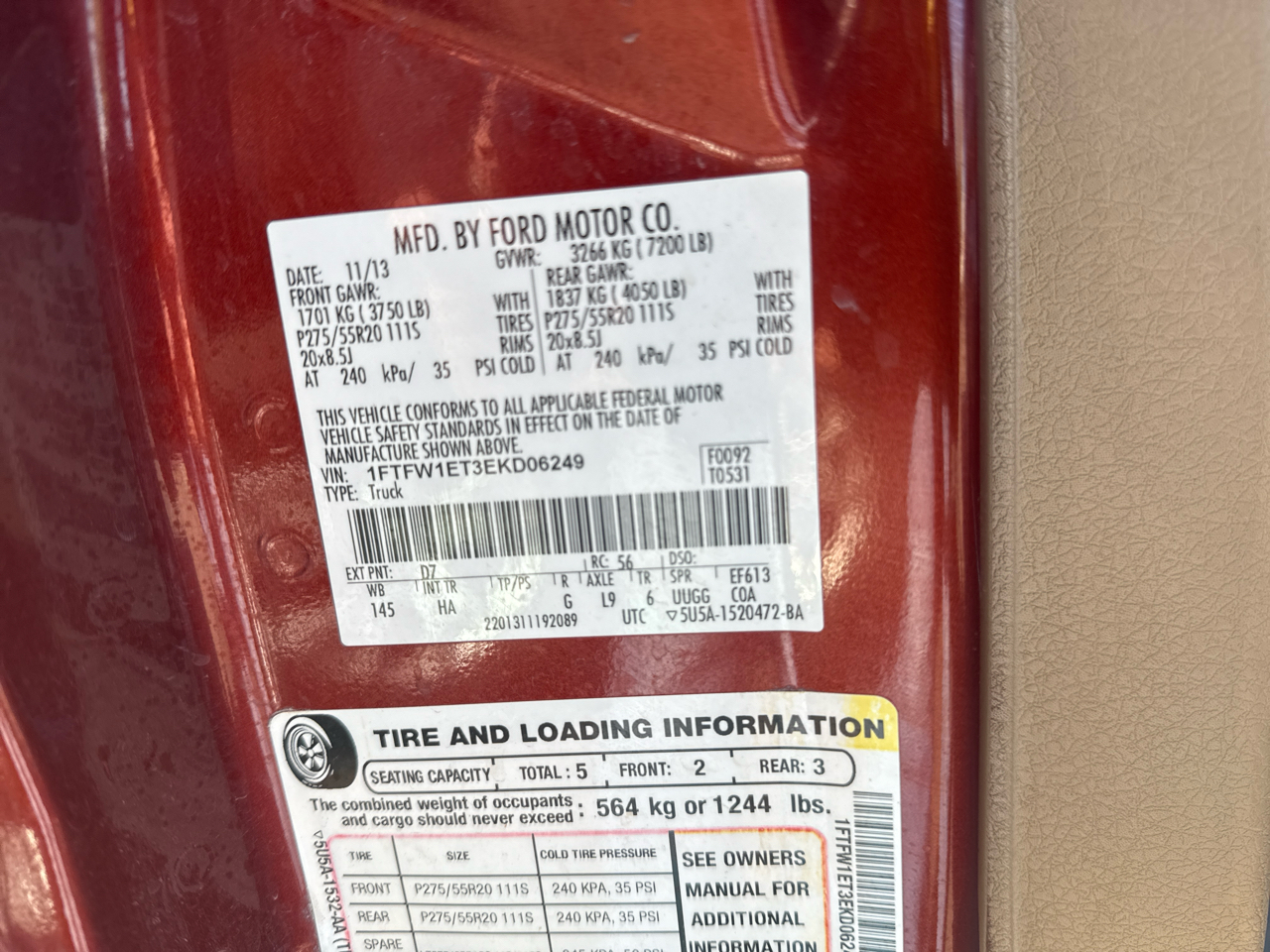 Ford F-150 Lariat SuperCrew 5.5-ft. Bed 4WD 2014