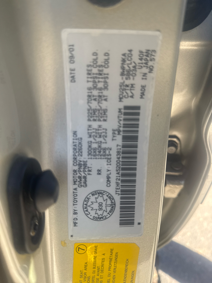 Toyota Highlander V6 4WD 2002