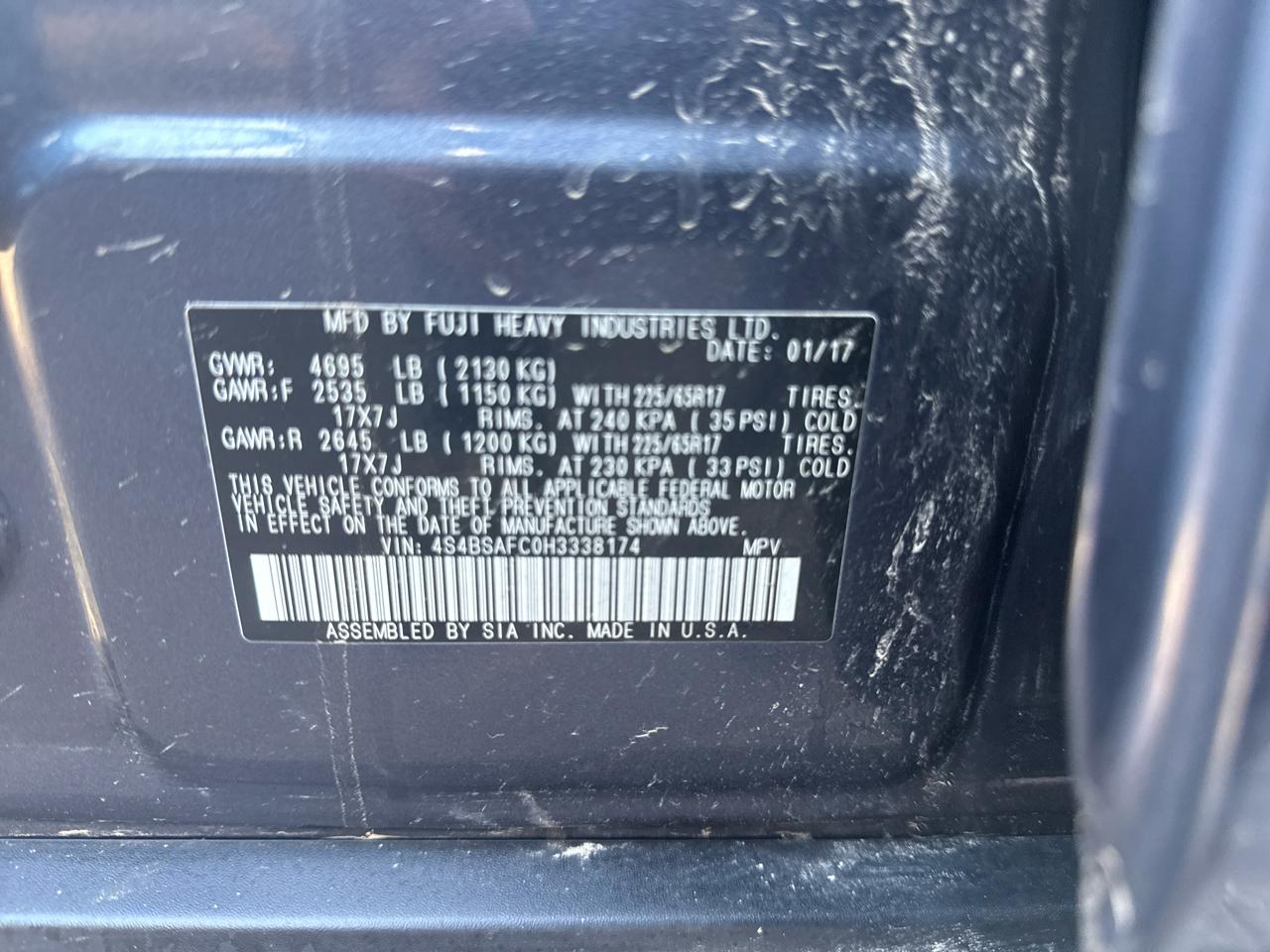 Subaru Outback 2.5i Premium 2017