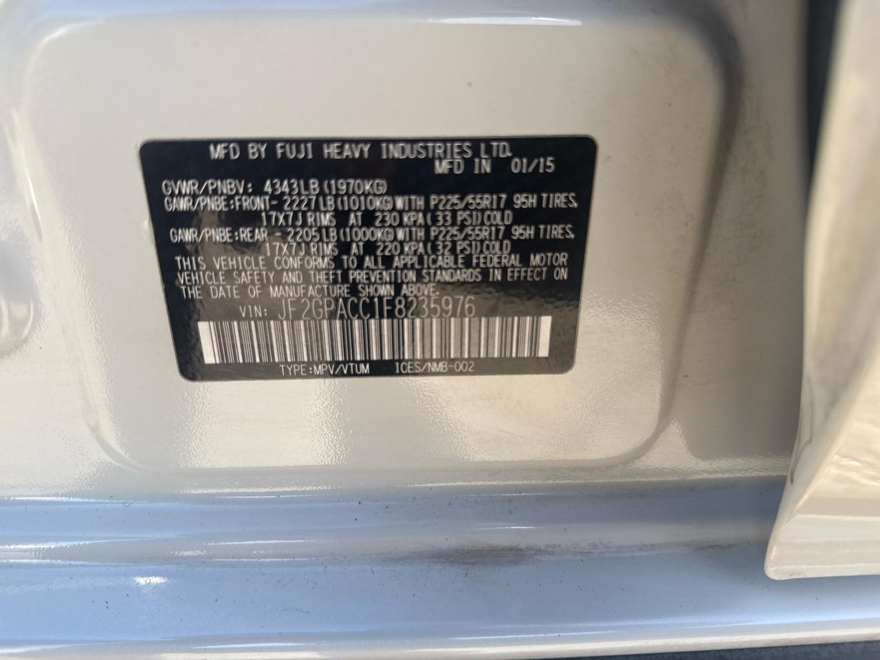 Subaru XV Crosstrek 2.0 Premium 2015