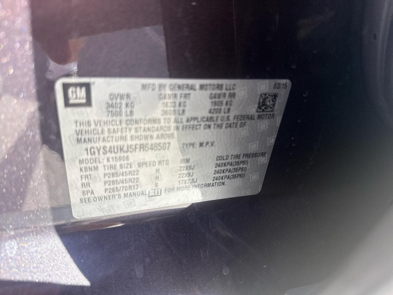 Cadillac Escalade ESV Platinum 4WD 2015