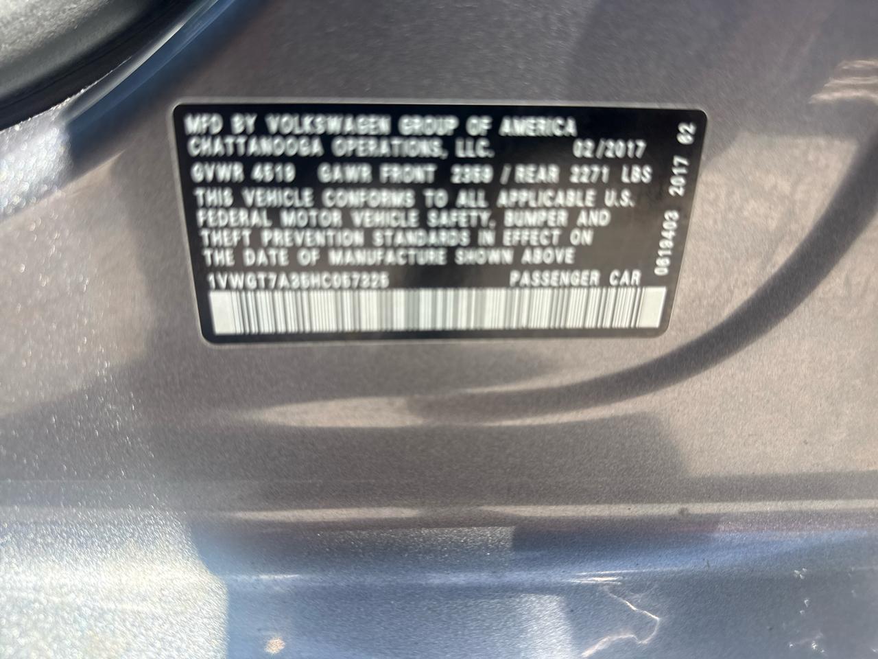 Volkswagen Passat SE w/Technology 2017