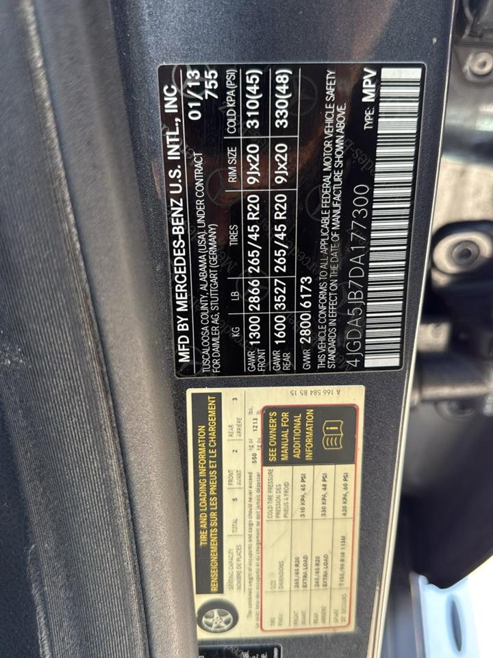Mercedes-Benz M-Class ML350 4MATIC 2013