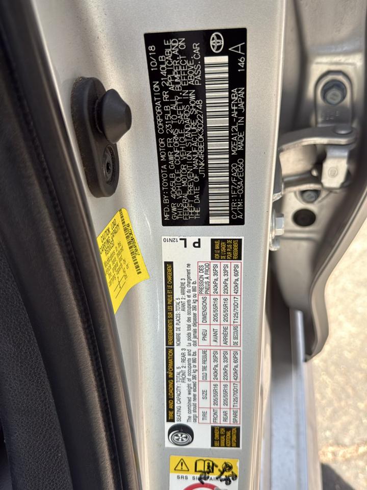 Toyota Corolla XLE CVT 2019