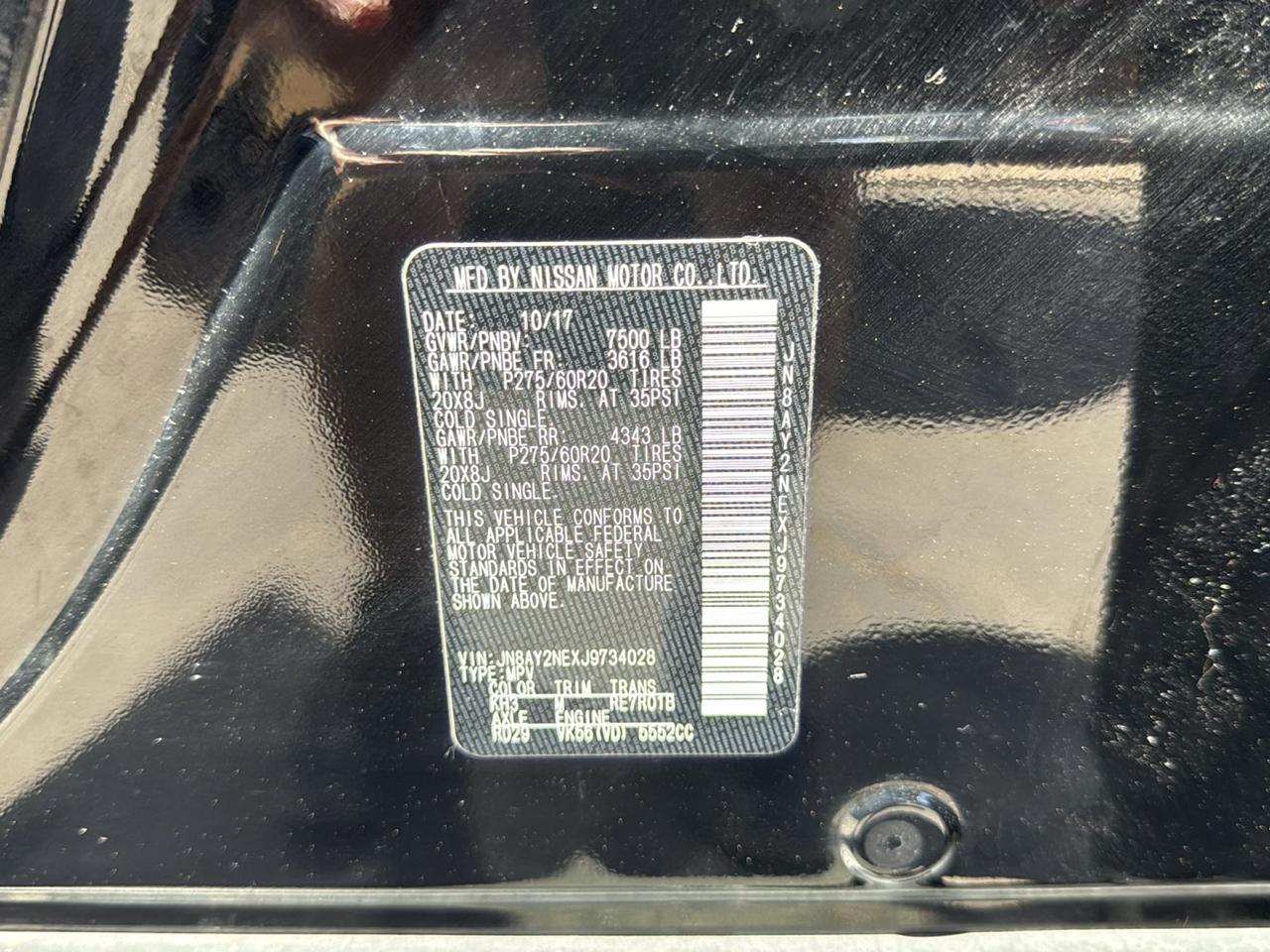 Nissan Armada 4x4 Platinum 2018