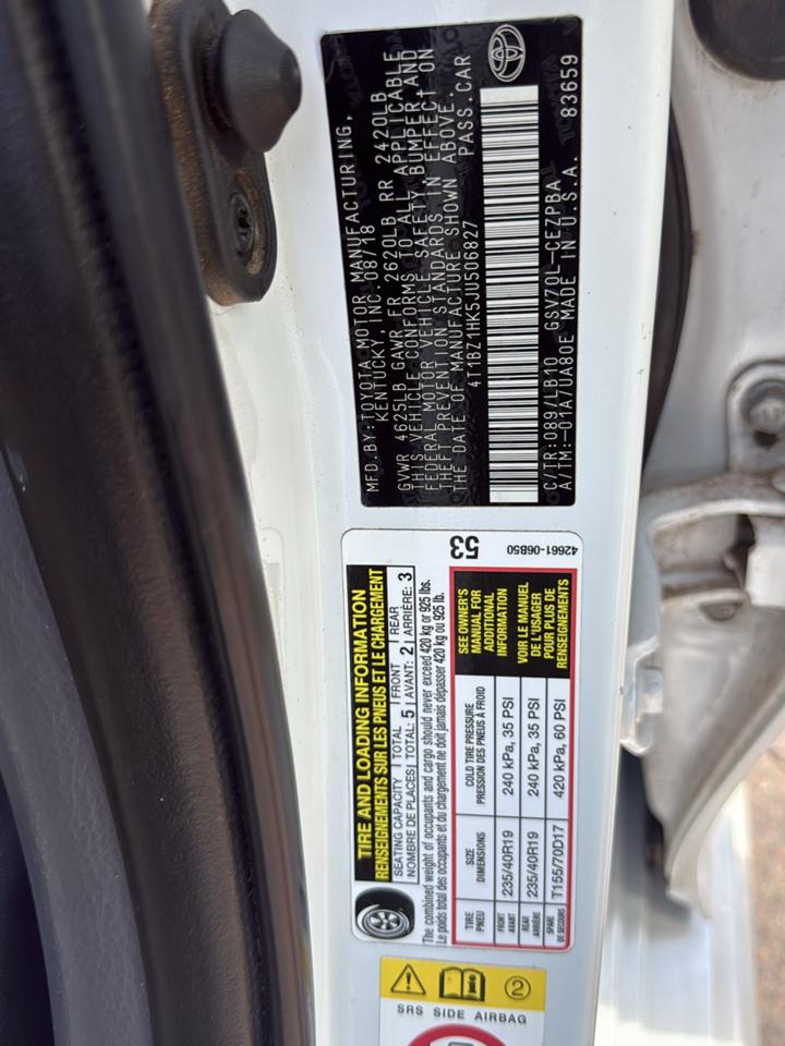 Toyota Camry XSE V6 2018