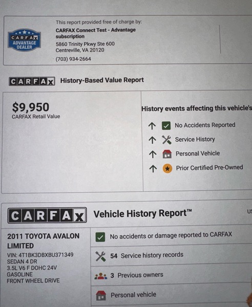 Toyota Avalon Limited 2011 Toyota Avalon Limited 2011