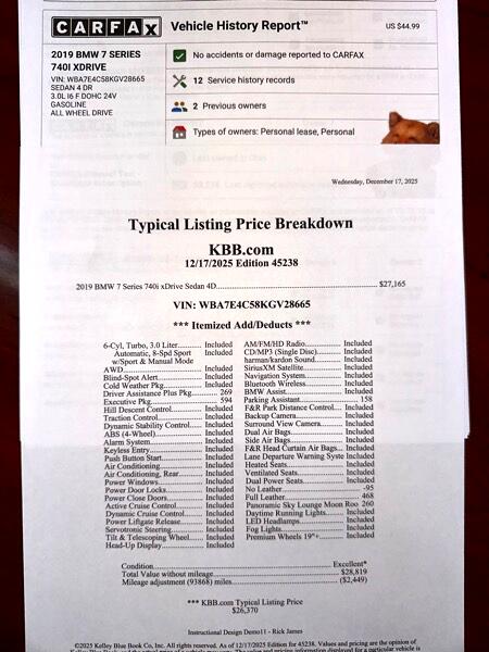 BMW 7-Series 740i xDrive 2019