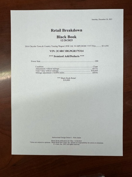 Chrysler Town & Country Touring 2016