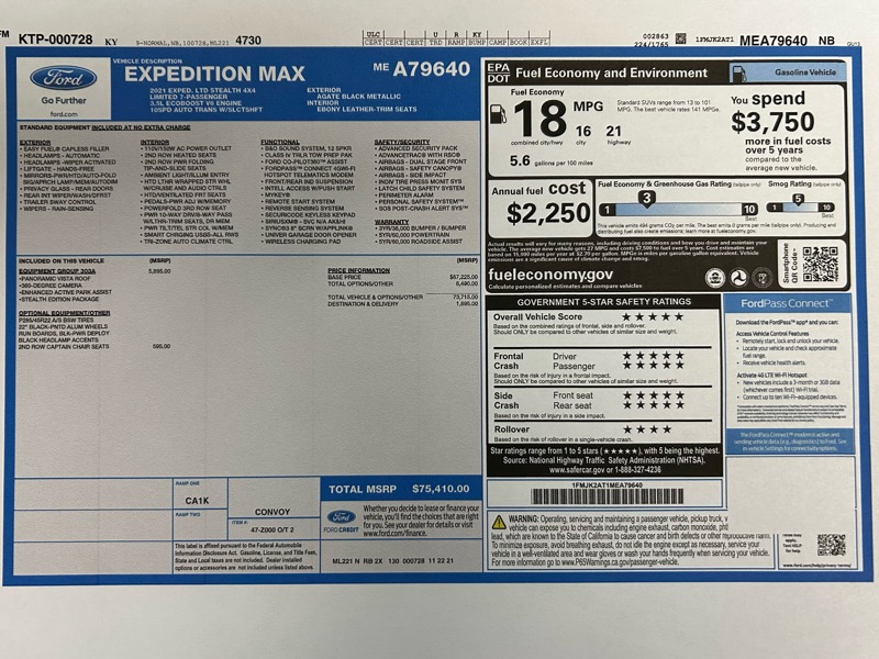 Ford Expedition MAX Limited 4WD 2021