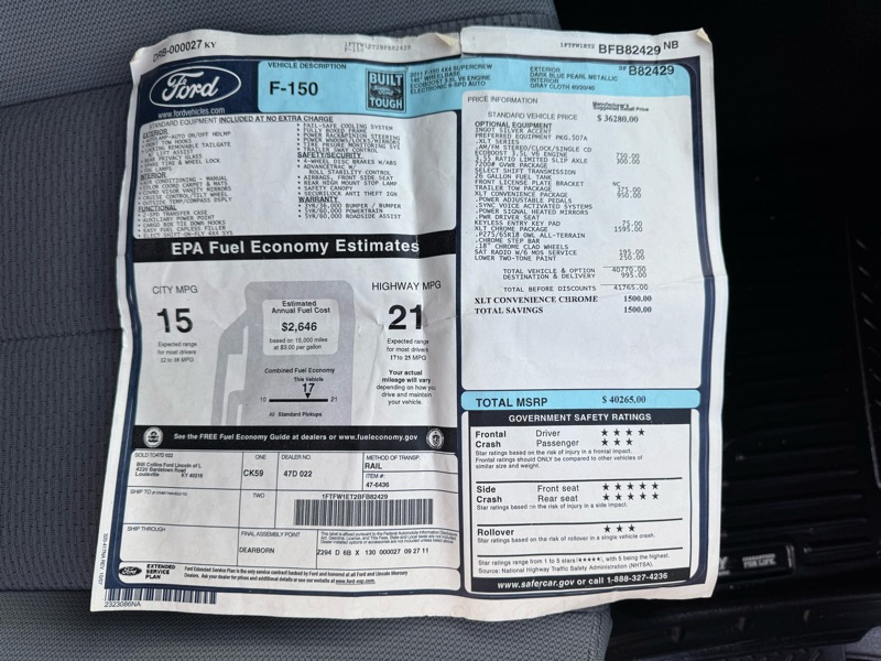 Ford F-150 XLT SuperCrew 5.5-ft. Bed 4WD 2011