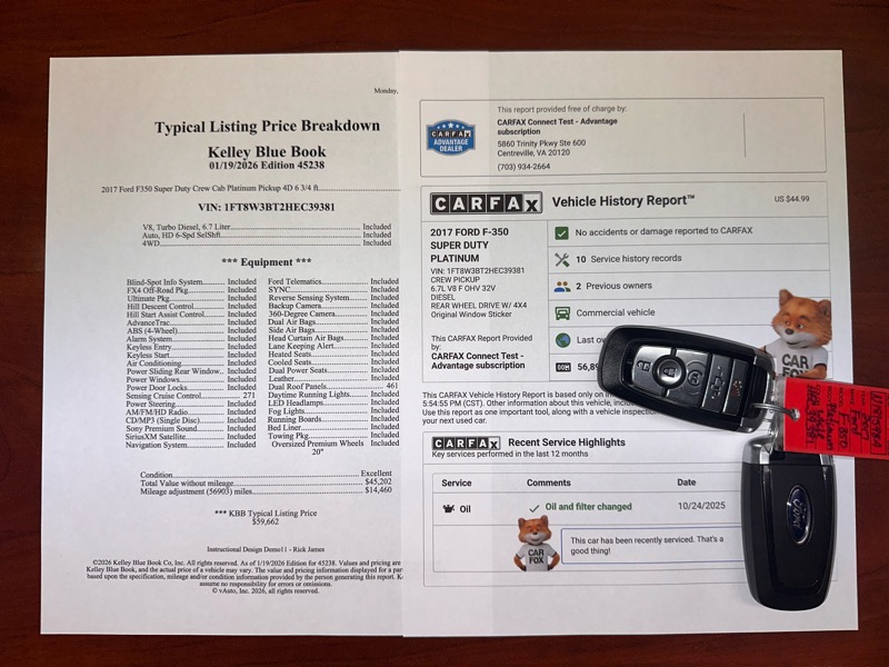 Ford F-350 SD Platinum Crew Cab 4WD 2017