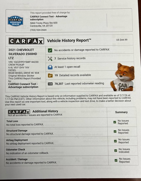 Chevrolet Silverado 2500HD LTZ Crew Cab Short Box 4WD 2021