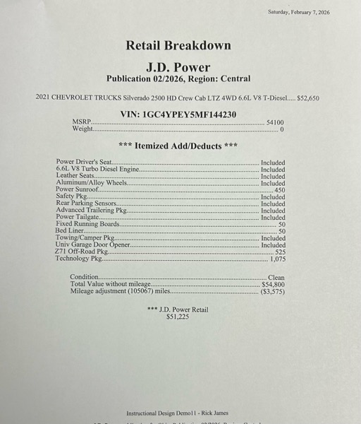 Chevrolet Silverado 2500HD LTZ Crew Cab Short Box 4WD 2021