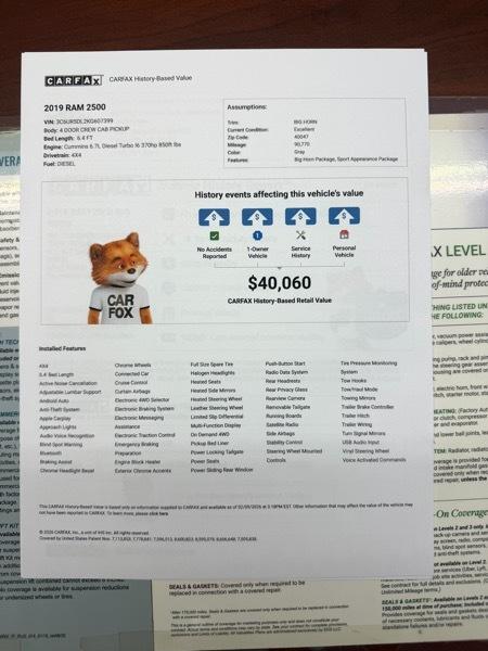 RAM 2500 Big Horn 4x4 Crew Cab 6'4" Box 2019