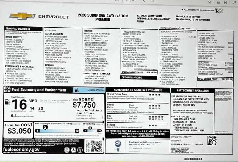 Chevrolet Suburban Premier 4WD 2020
