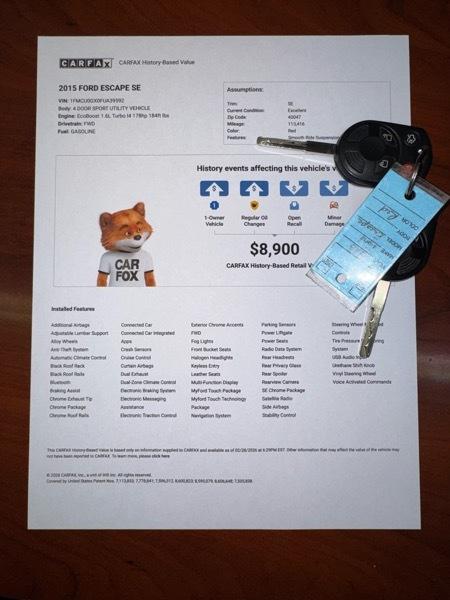 Ford Escape SE FWD 2015