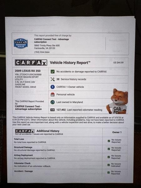 Lexus RX 350 FWD 2009