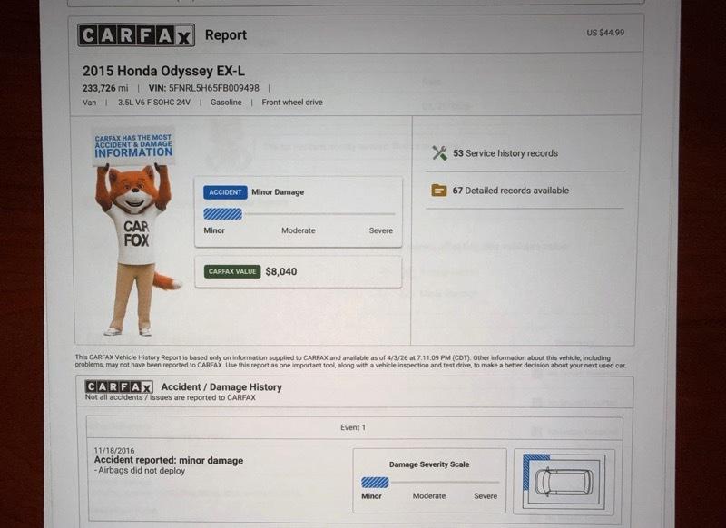 Honda Odyssey EX-L 2015