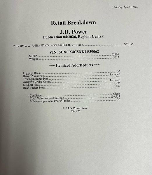 BMW X7 xDrive50i 2019