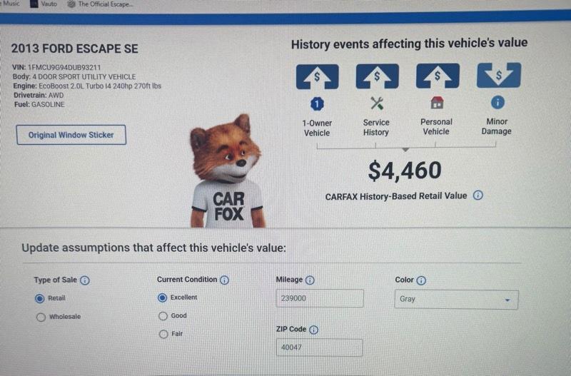 Ford Escape SE 4WD 2013