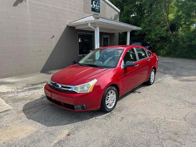 Red 2010 Ford Focus Sedan Front-Wheel Drive Automatic