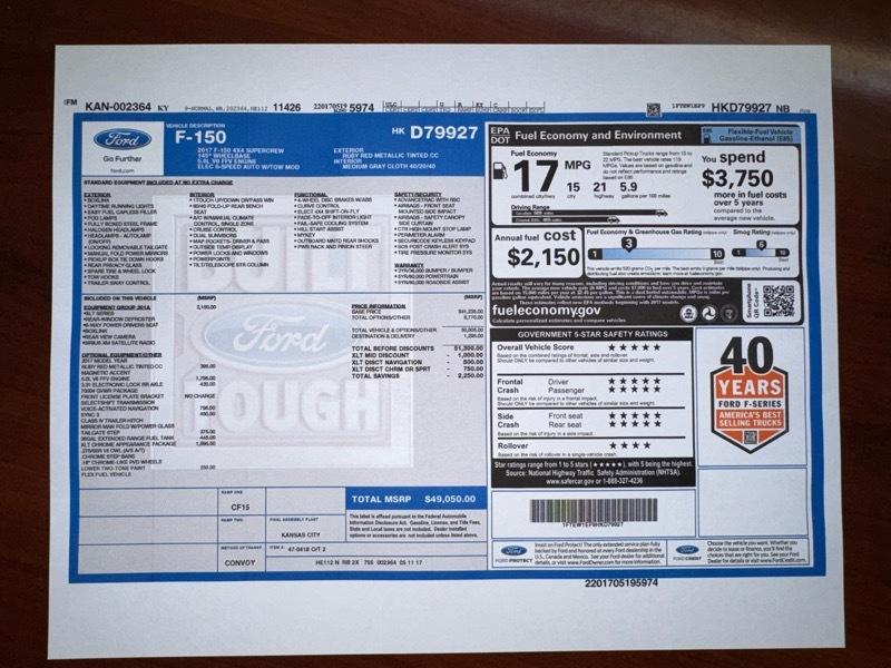 Ford F-150 Lariat SuperCrew 6.5-ft. Bed 4WD 2017