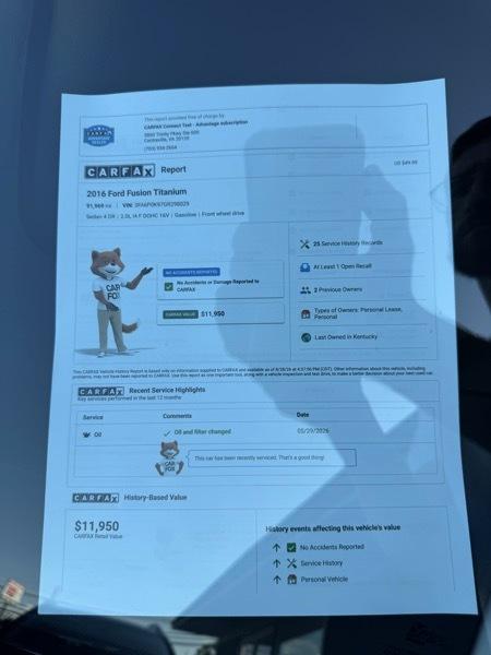 Ford Fusion Titanium 2016