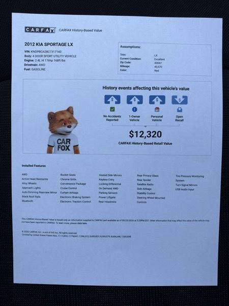 Kia Sportage LX AWD 2012