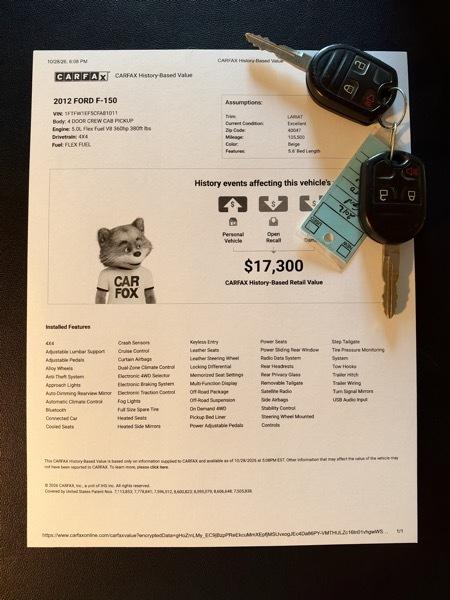 Ford F-150 Lariat SuperCrew 5.5-ft. Bed 4WD 2012