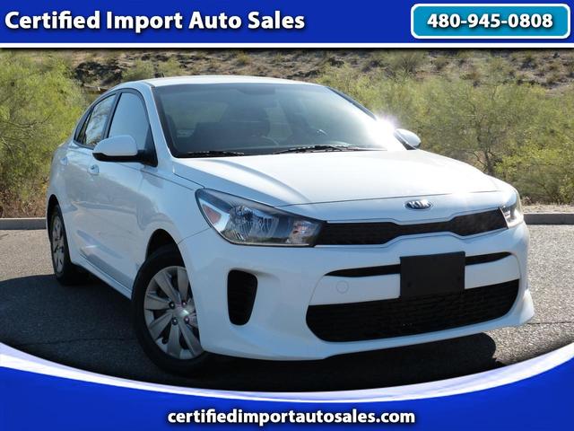 White 2019 Kia Rio LX FWD Sedan Front-Wheel Drive Automatic