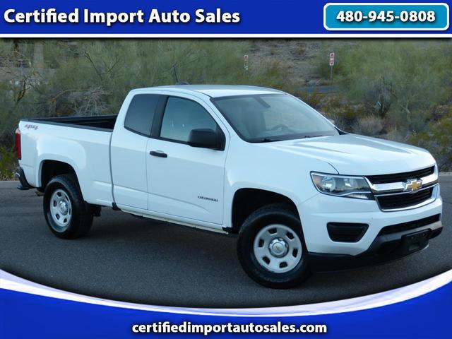 White 2016 Chevrolet Colorado Work Truck Extended Cab LB 4WD Pickup Truck Four-Wheel Drive Automatic