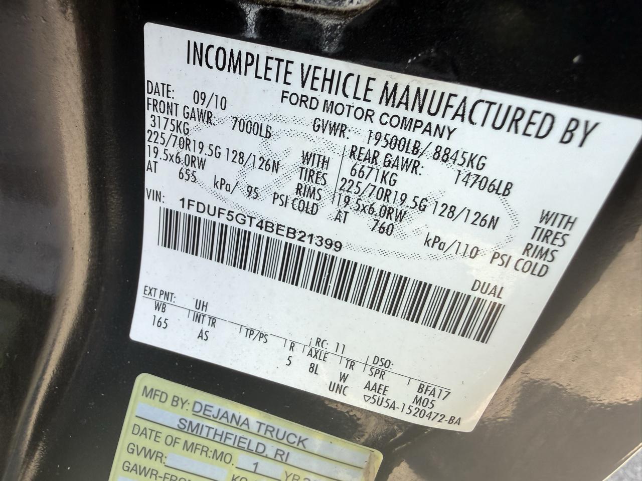 Ford F-550 Regular Cab DRW 2WD 2011