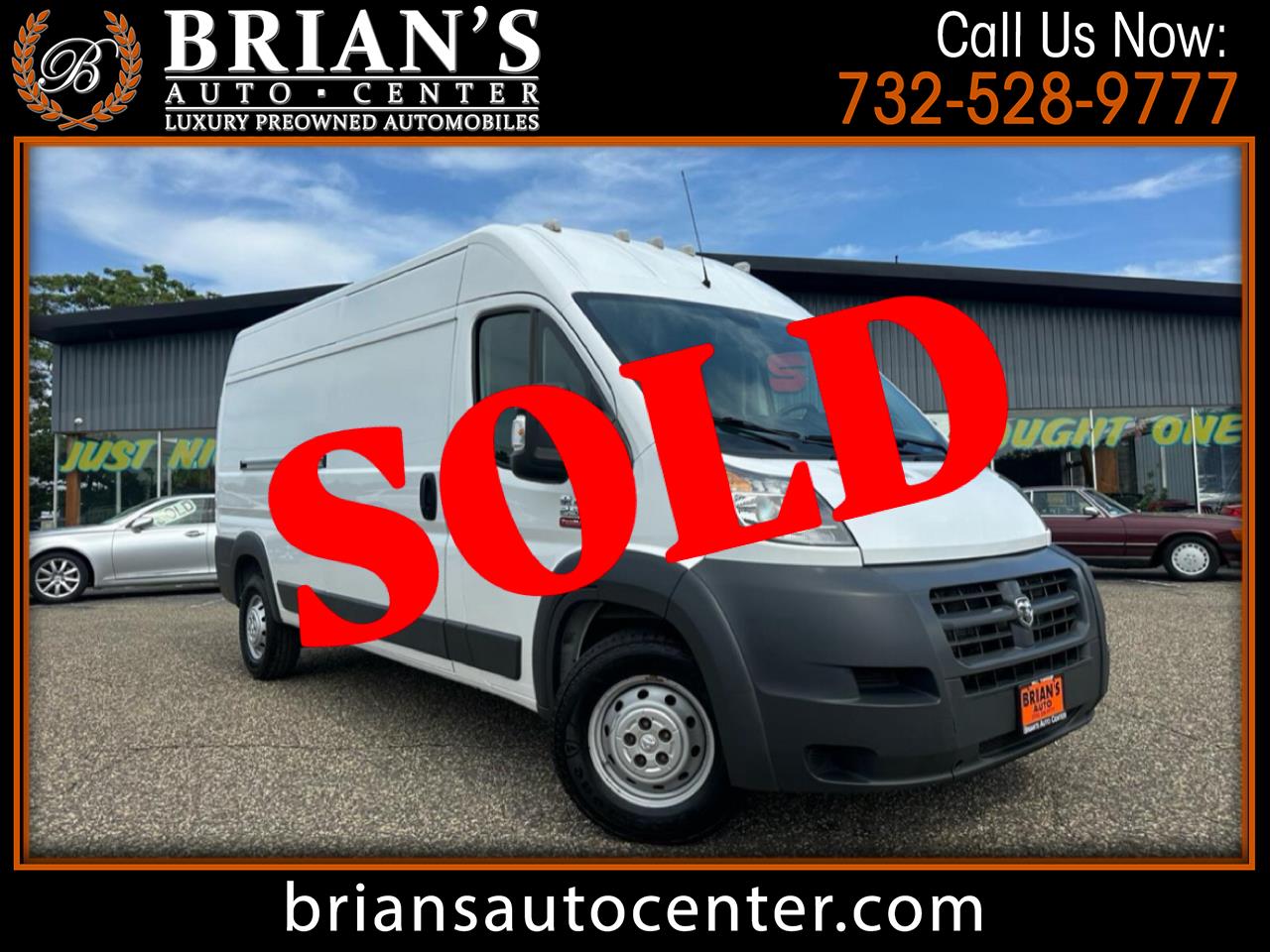 2016 RAM ProMaster Cargo Van 2500 High Roof 159" WB