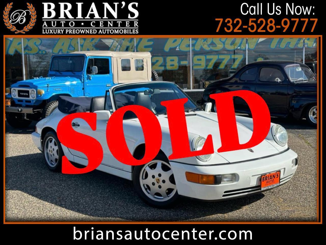 1991 Porsche 911 Carrera 2dr Coupe 2 Cabriolet