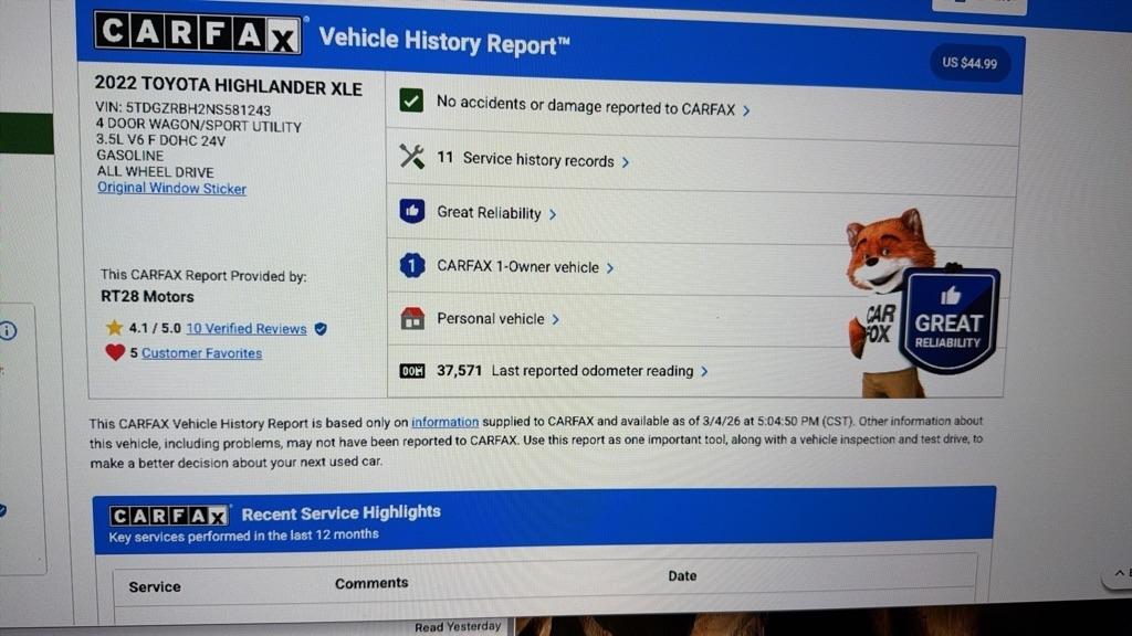 Toyota Highlander  2022