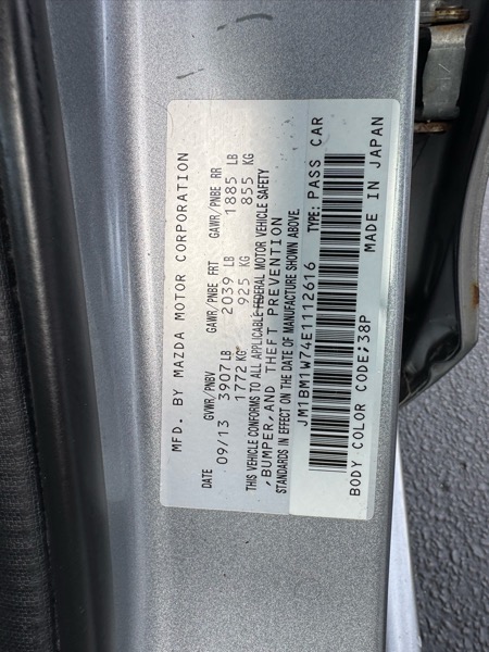 Mazda MAZDA3 I Grand Touring MT 4-Door 2014