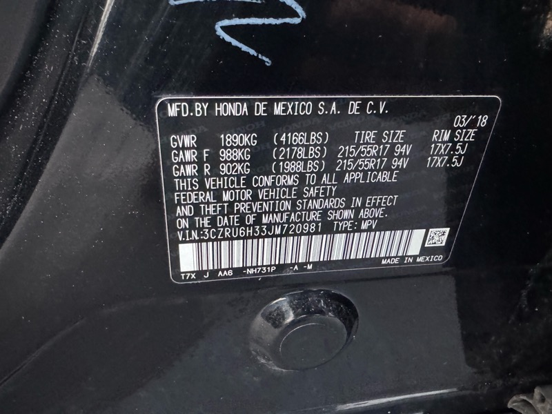 Honda HR-V LX 4WD CVT 2018