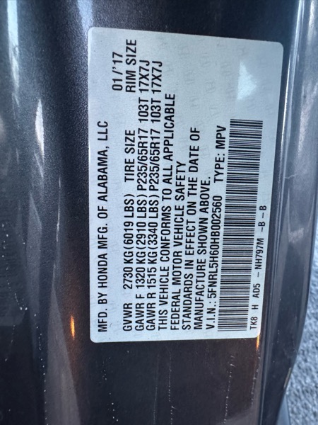 Honda Odyssey EX-L 2017