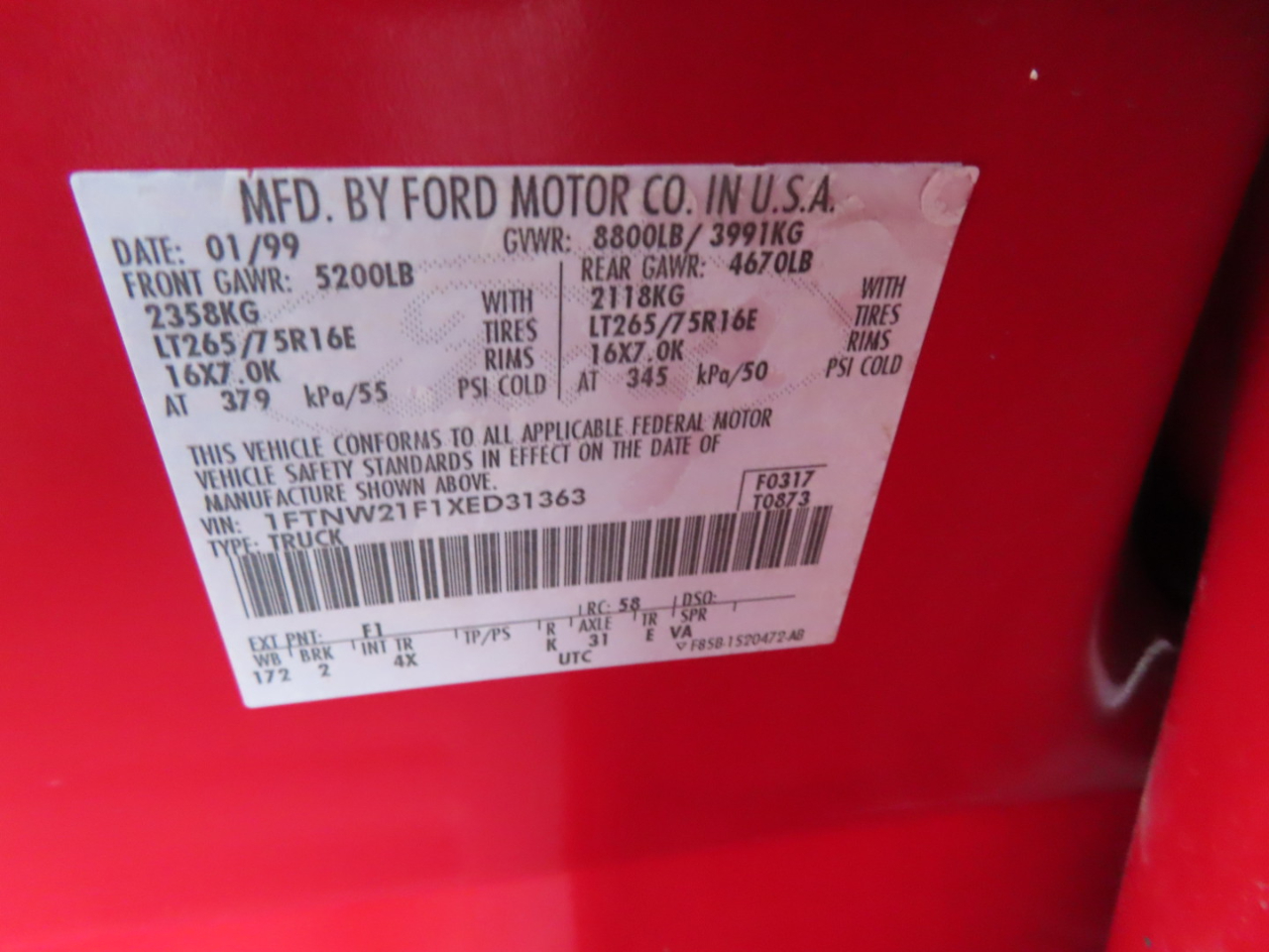 Ford Super Duty F-250 Crew Cab 172" Lariat 4WD 1999