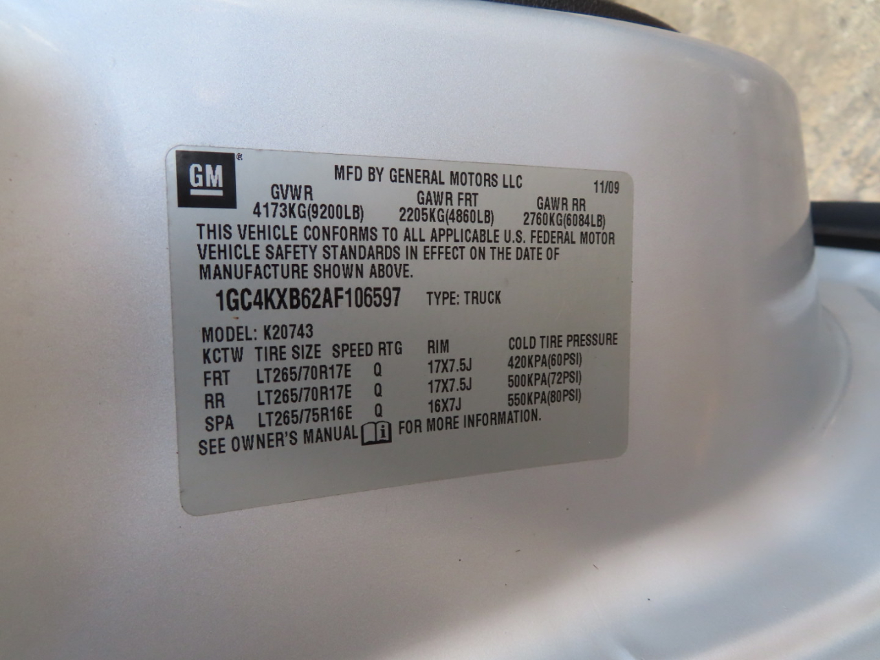 Chevrolet Silverado 2500HD 4WD Crew Cab 153" LT 2010