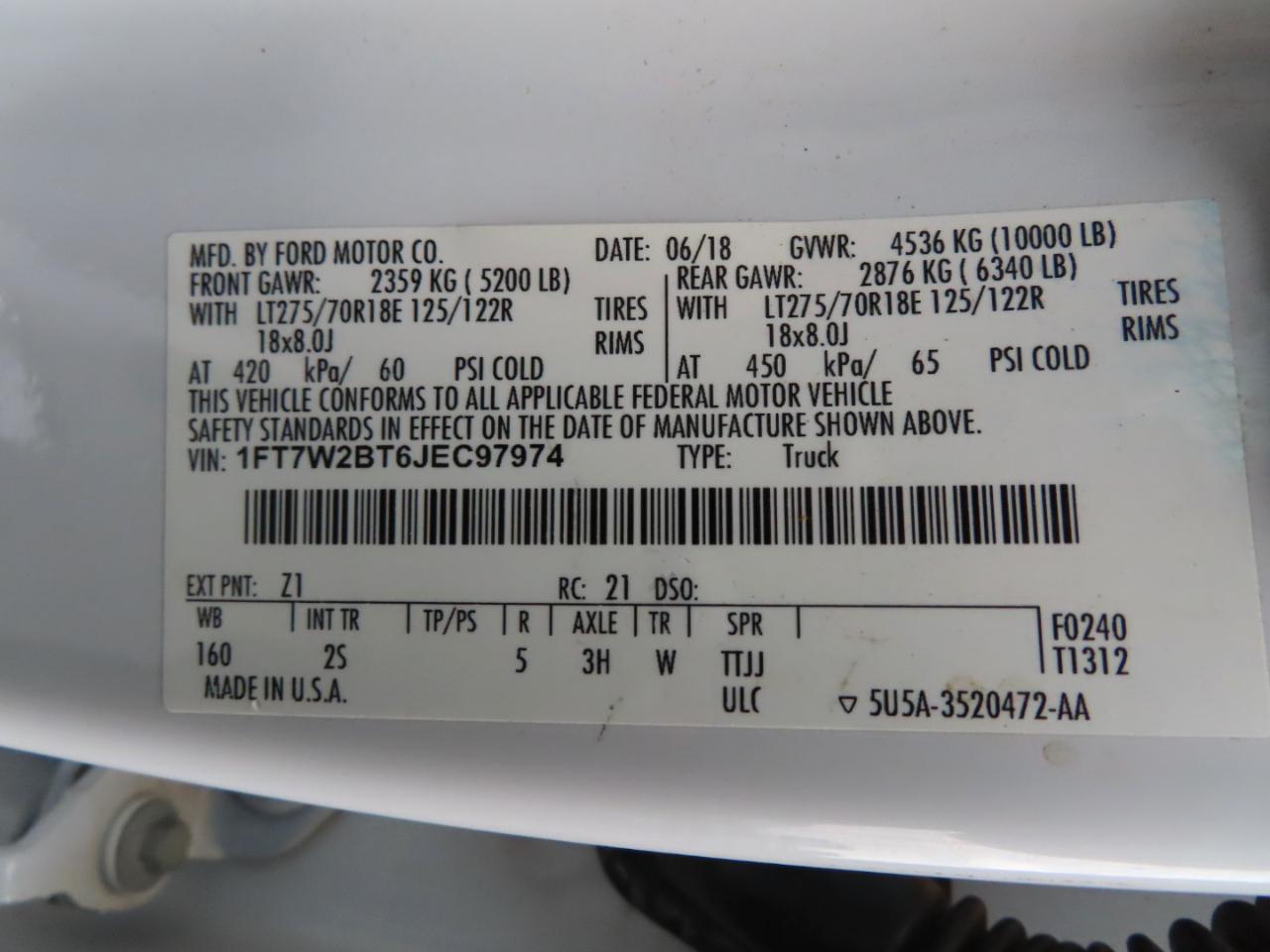 Ford Super Duty F-250 SRW XLT 4WD Crew Cab 6.75' Box 2018